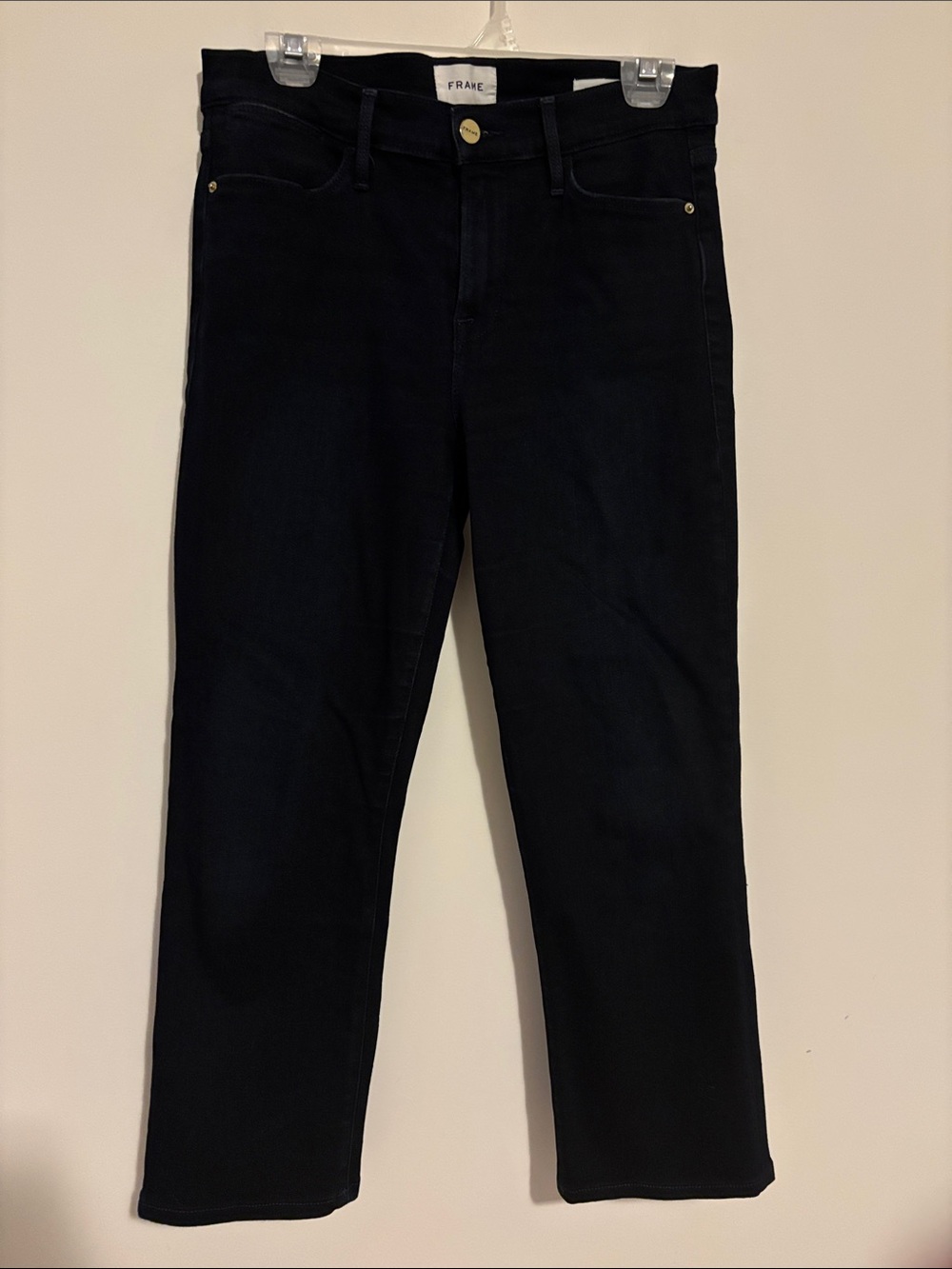 Frame Denim Black Ankle Crop Jeans